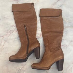 Brown Leather Knee-High/over the knee Boots 6.5